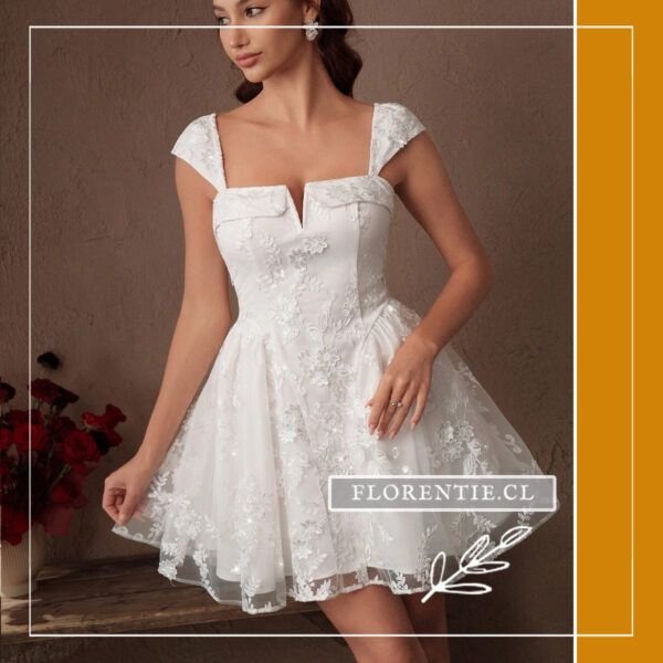 Vestido de novia civil corte princesa