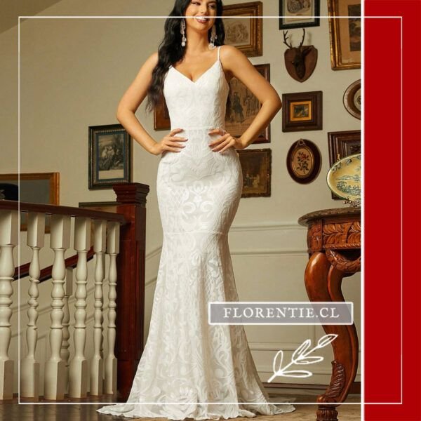 Vestido de novia civil corte sirena