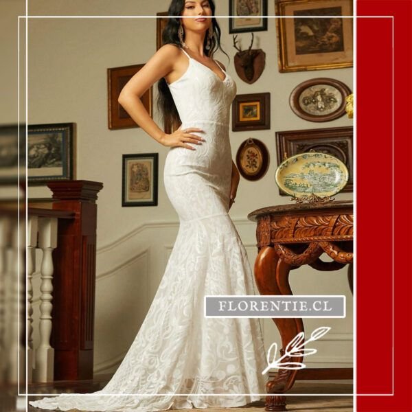 Vestido de novia civil sirena