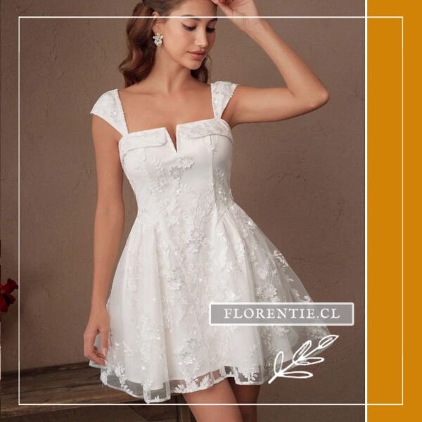 Vestido de novia corte princesa boda civil