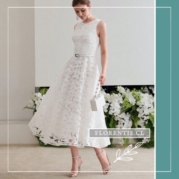 Vestido encaje novia civil