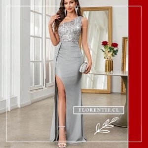 Vestido fiesta gris Celia