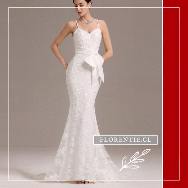 Vestido novia civil corte sirena
