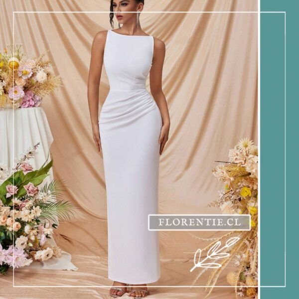 Vestido novia civil moderno