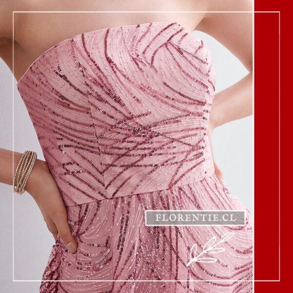 Detalle torso vestido graduacion midi