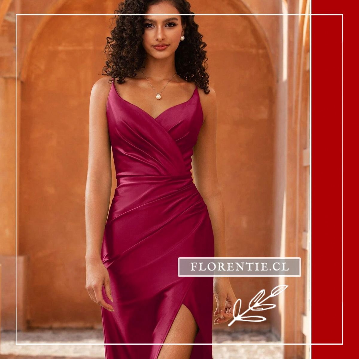 Detalle vestido de graduación de cuarto medio