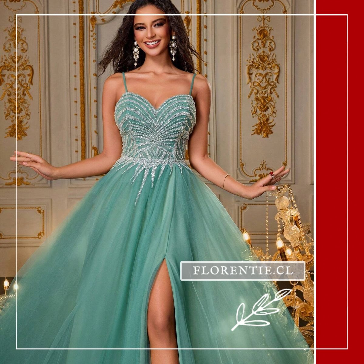 Detalle vestido graduación corte A