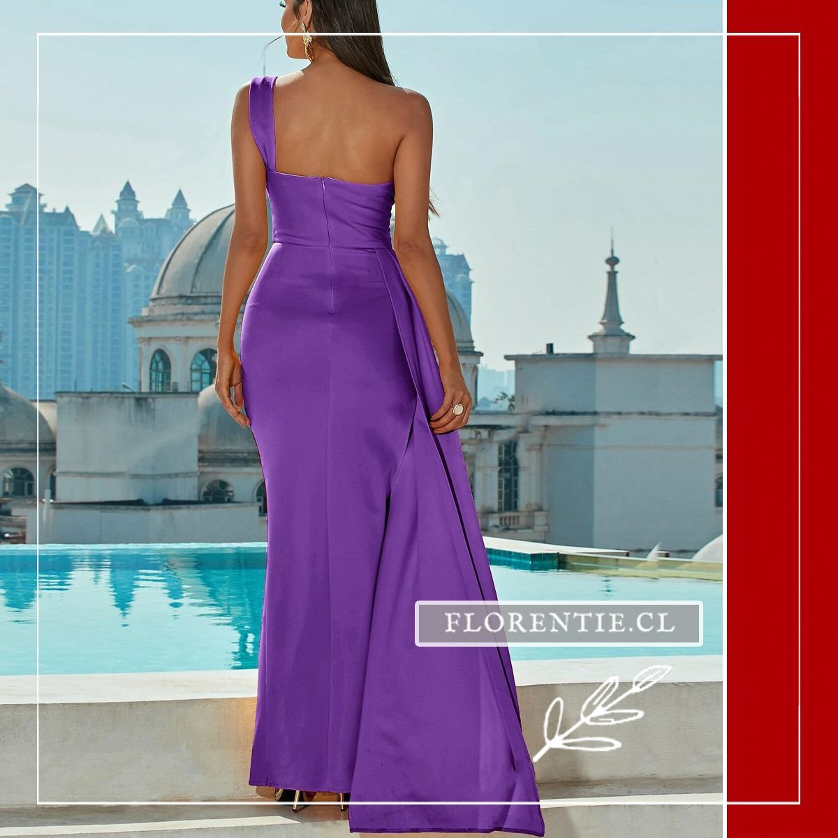 Espalda vestido de graduación al cuerpo