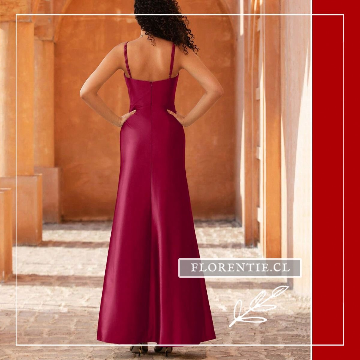 Espalda vestido de graduación de cuarto medio