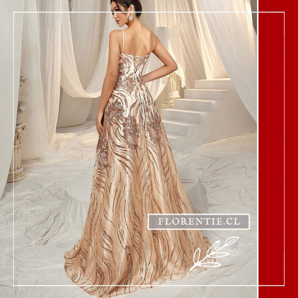 Espalda vestido de graduación hermoso