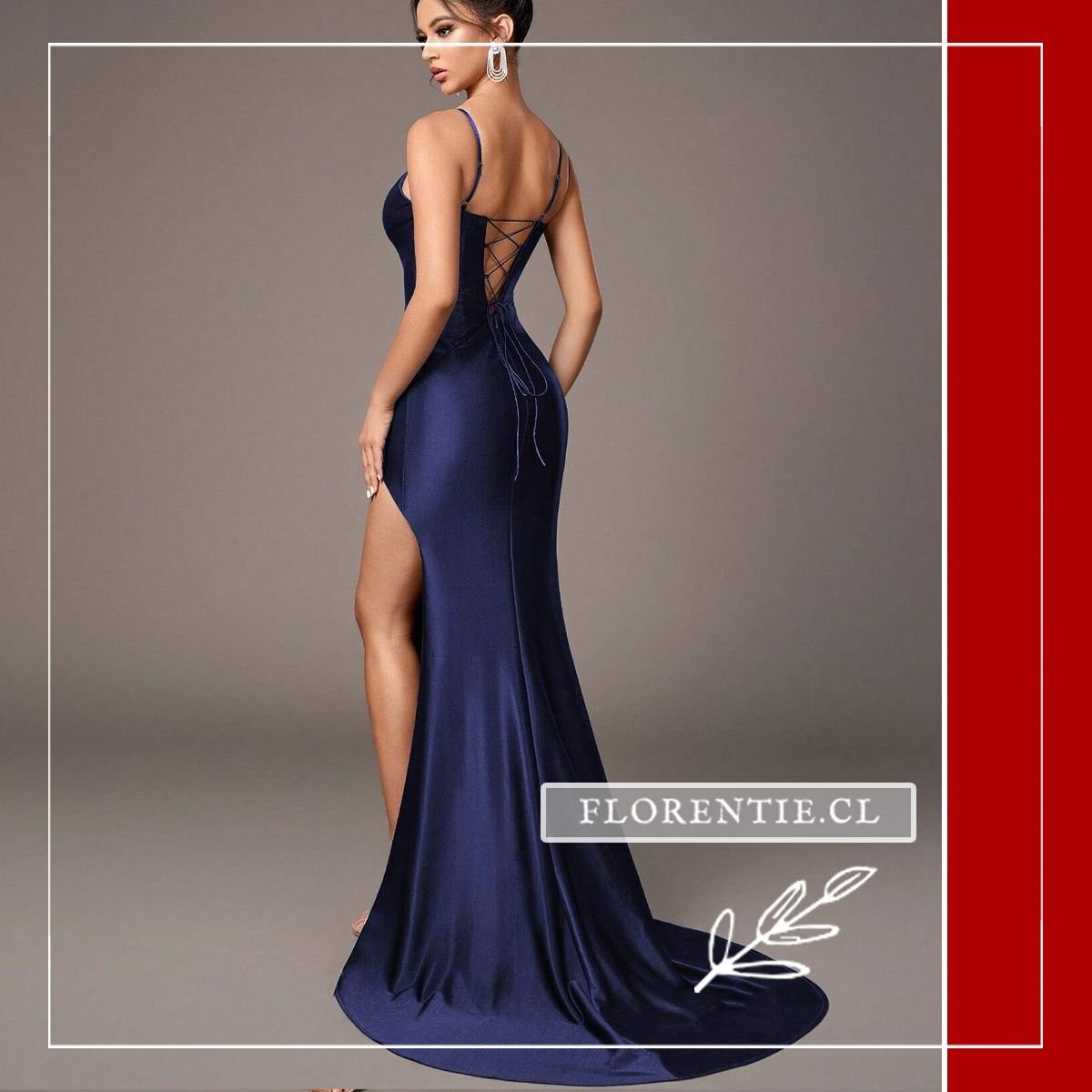 Espalda vestido graduacion con cola