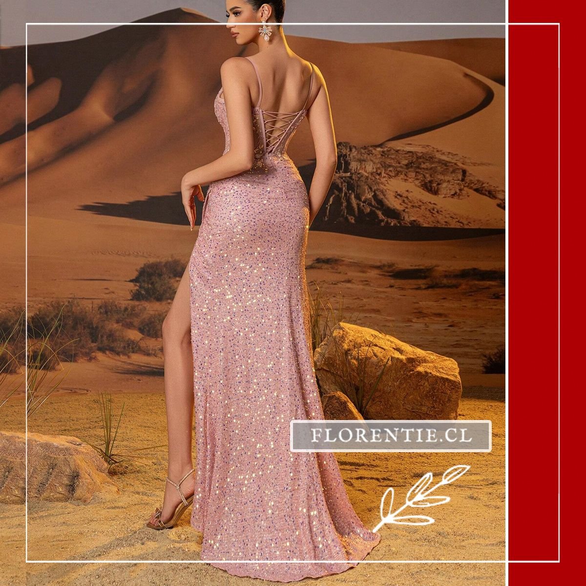 Espalda vestido graduación corset