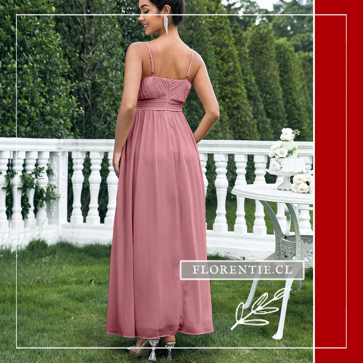 Espalda vestido graduacion cruzado