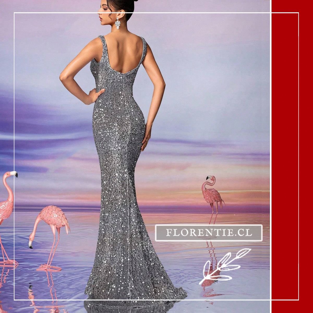 Espalda vestido graduacion escote cuadrado