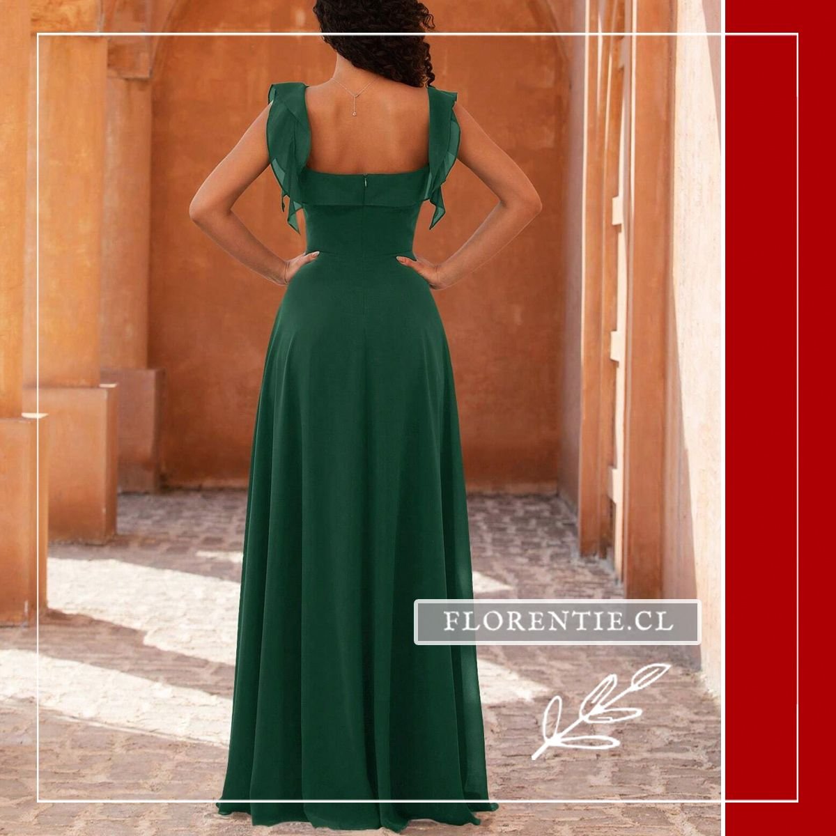 Espalda vestido graduacion gasa