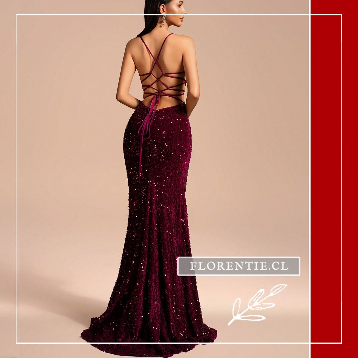 Espalda vestido graduacion largo