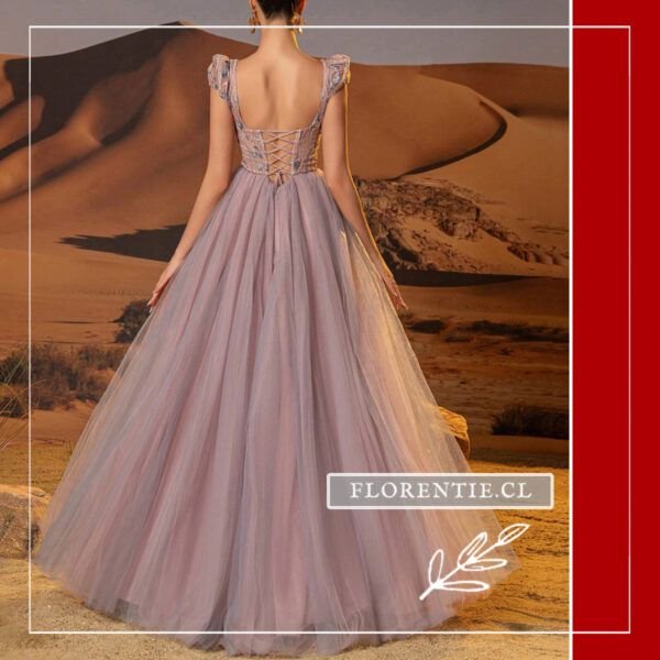 Espalda vestido graduacion tul