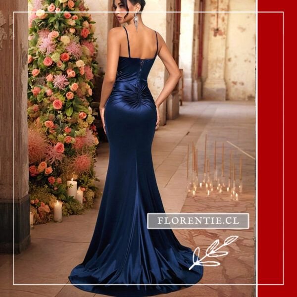 Espalda vestido largo tirantes graduacion