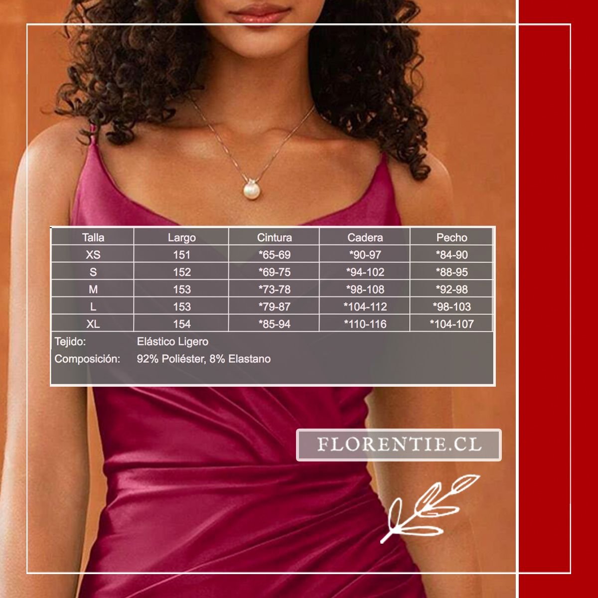 Medidas vestido de graduación de cuarto medio