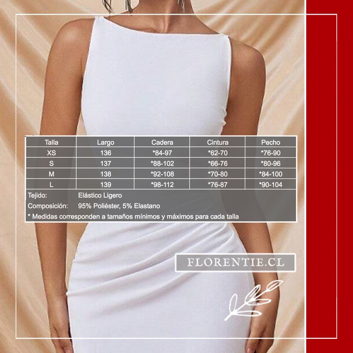 Medidas vestido de graduación largo blanco