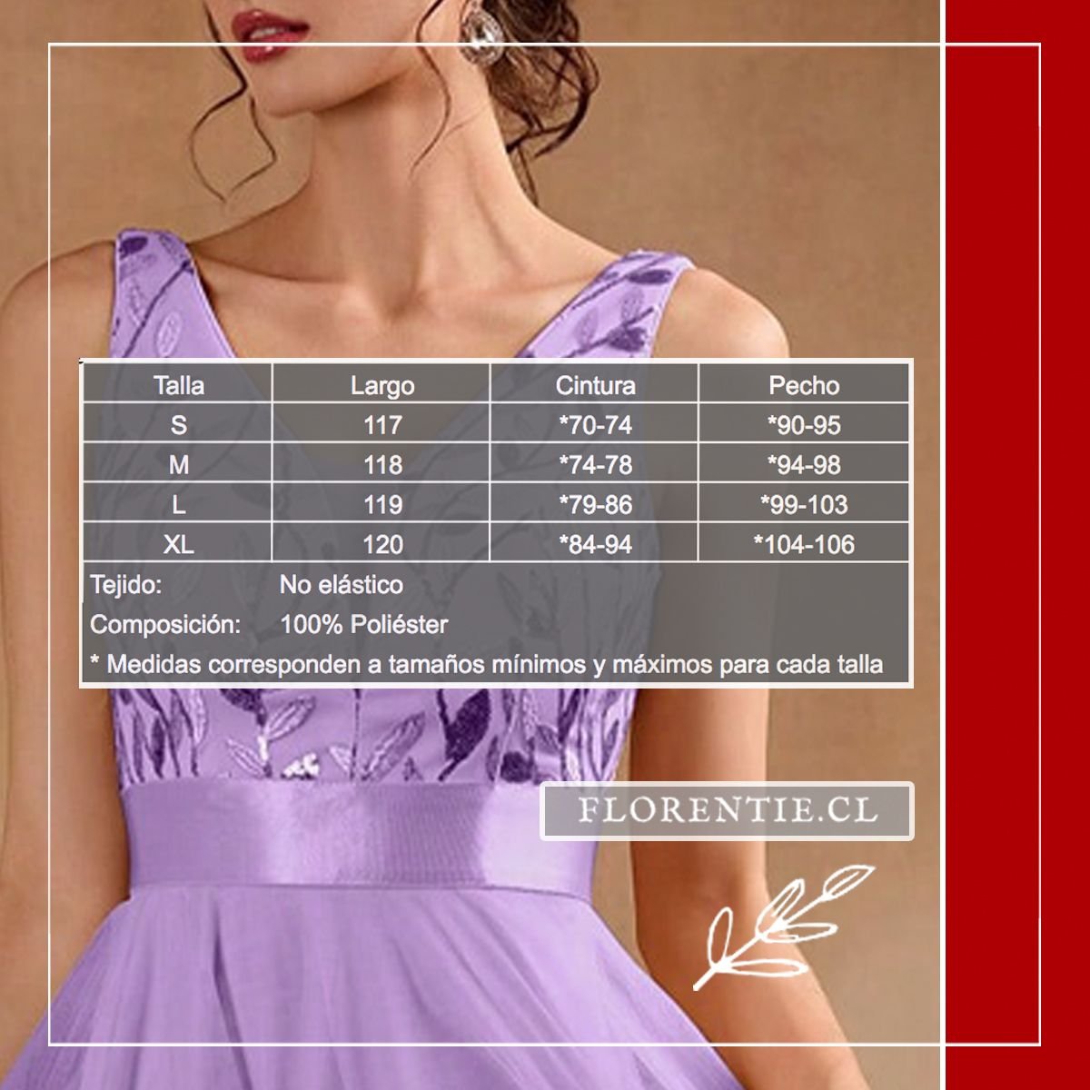 Medidas vestido de graduación para cristianas