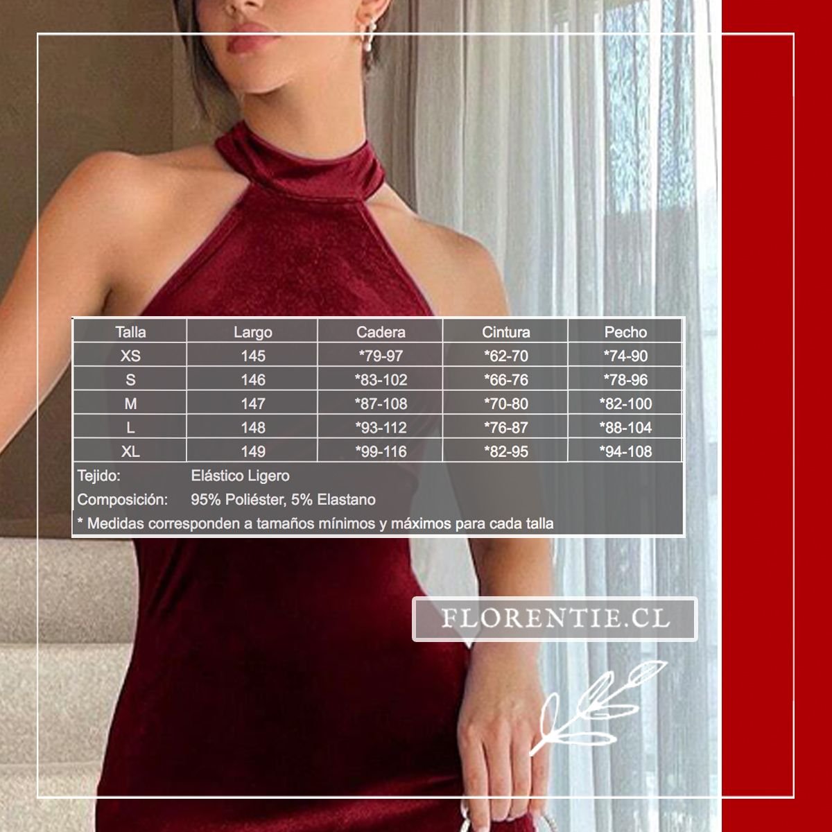 Medidas vestido graduación cuello halter