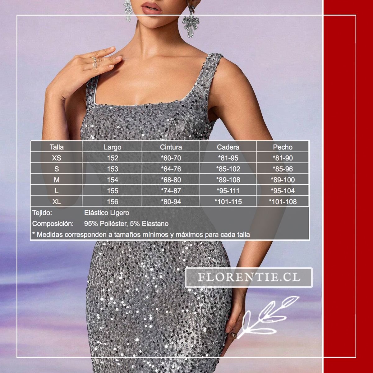 Medidas vestido graduación escote cuadrado