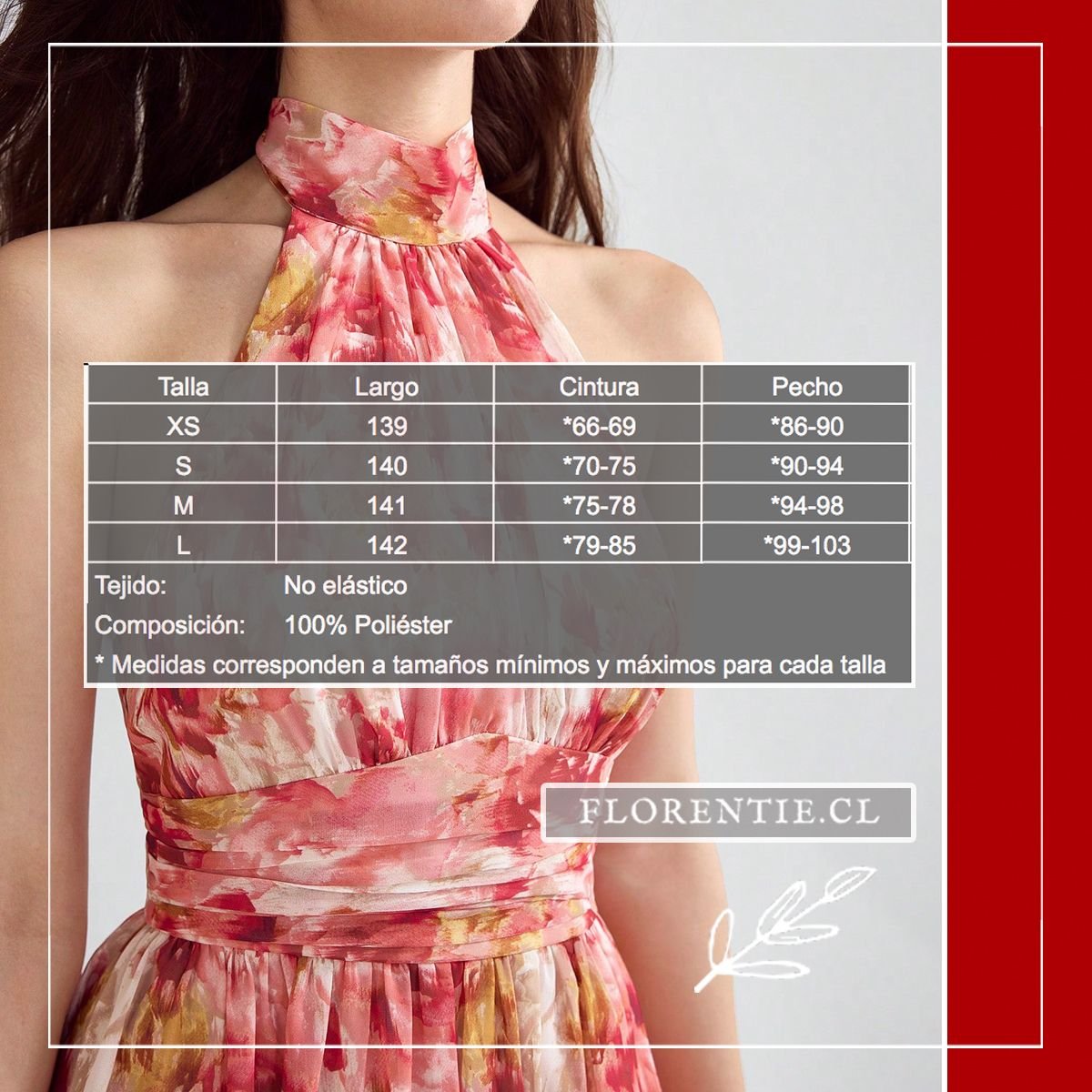 Medidas vestido graduacion estampado