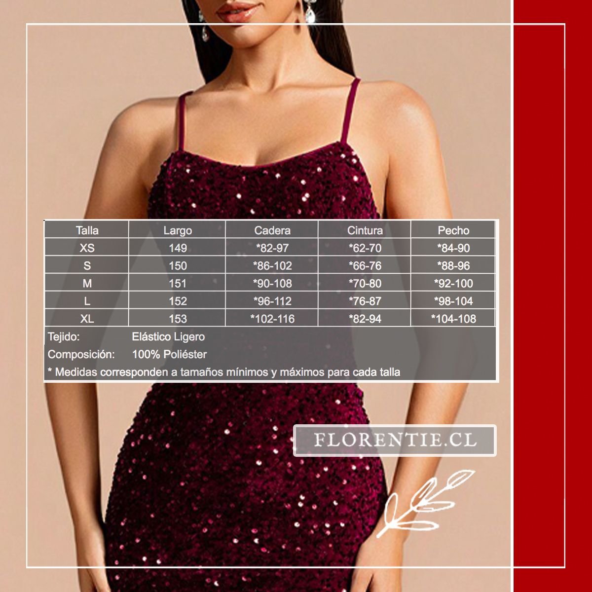 Medidas vestido graduación largo