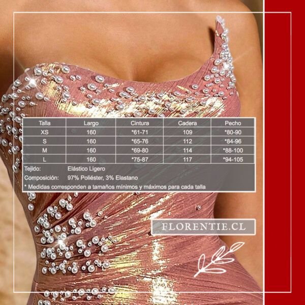 Medidas vestido hombros descubiertos