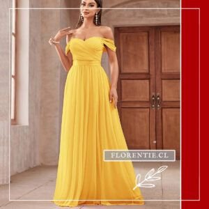 Vestido amarillo largo Cameron