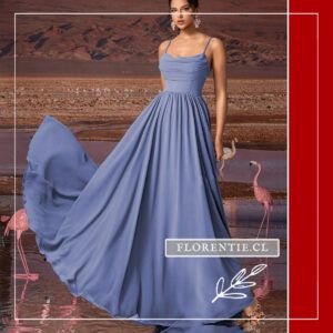 Vestido azul acero Judith