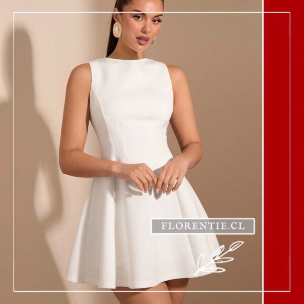 Vestido blanco corto para graduación