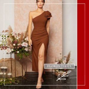 Vestido café largo Victoria