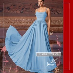 Vestido celeste largo Lindsay
