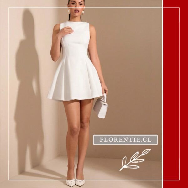Vestido corto blanco para graduación