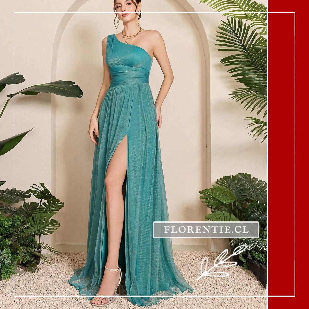Vestido de graduación Aguamarina