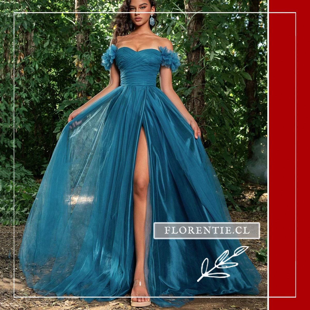 Vestido graduacion azul petroleo Mara - Imagen 7
