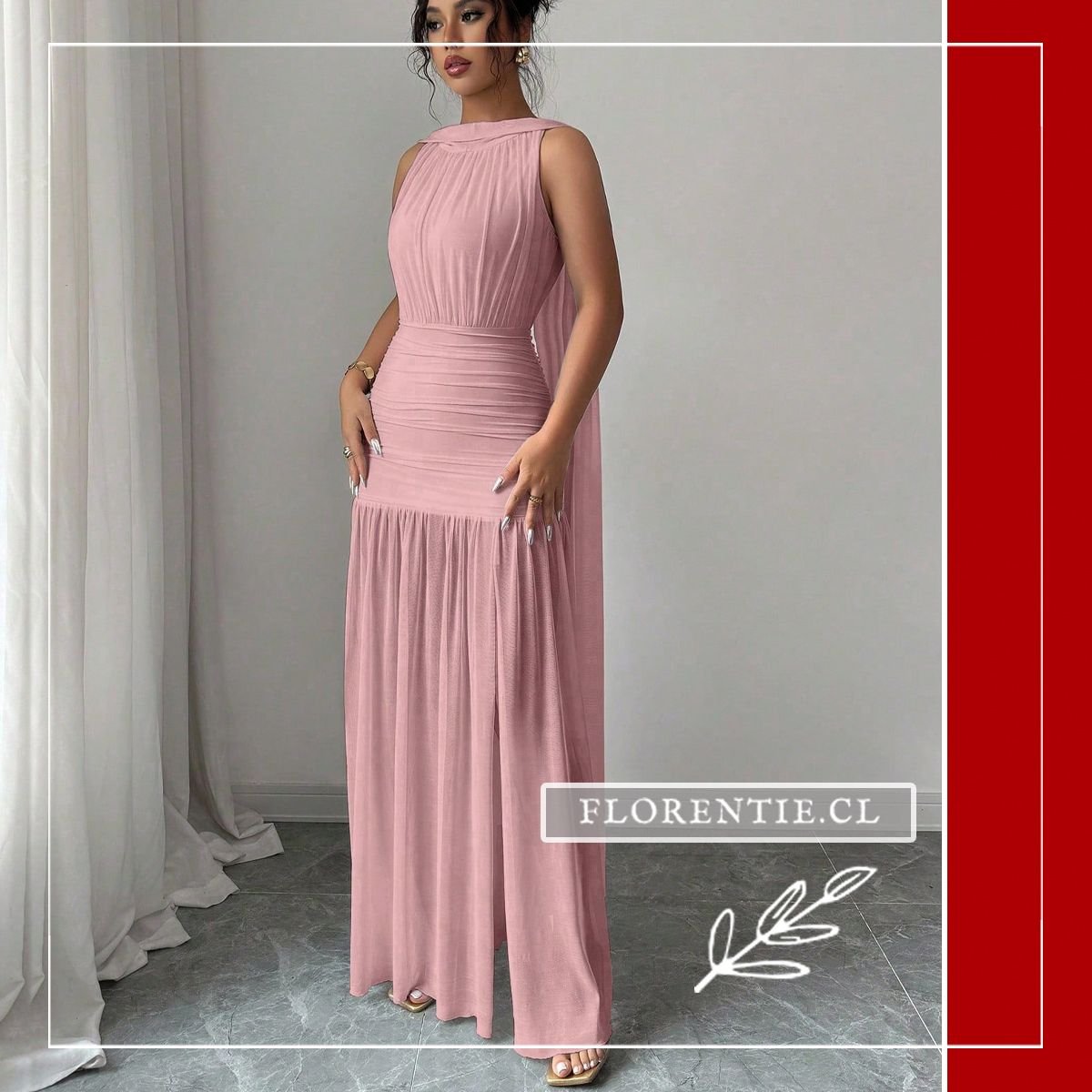 Vestido de graduación con capa