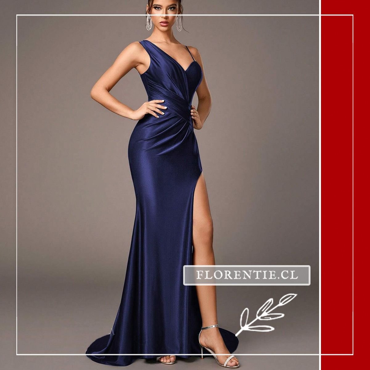 Vestido de graduación con cola