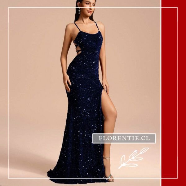 Vestido de graduacion con lentejuelas