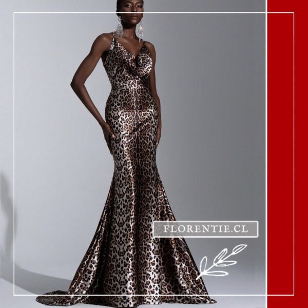 Vestido de graduacion leopardo