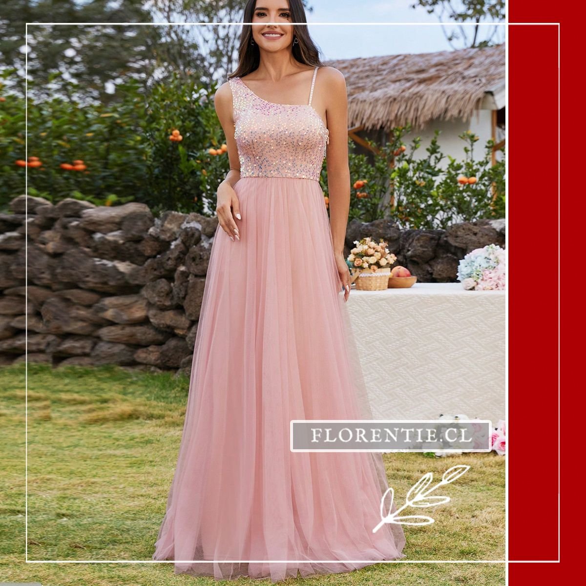 Vestido de graduación rosa claro Svetlana