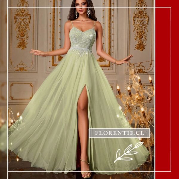 Vestido gala corte imperio