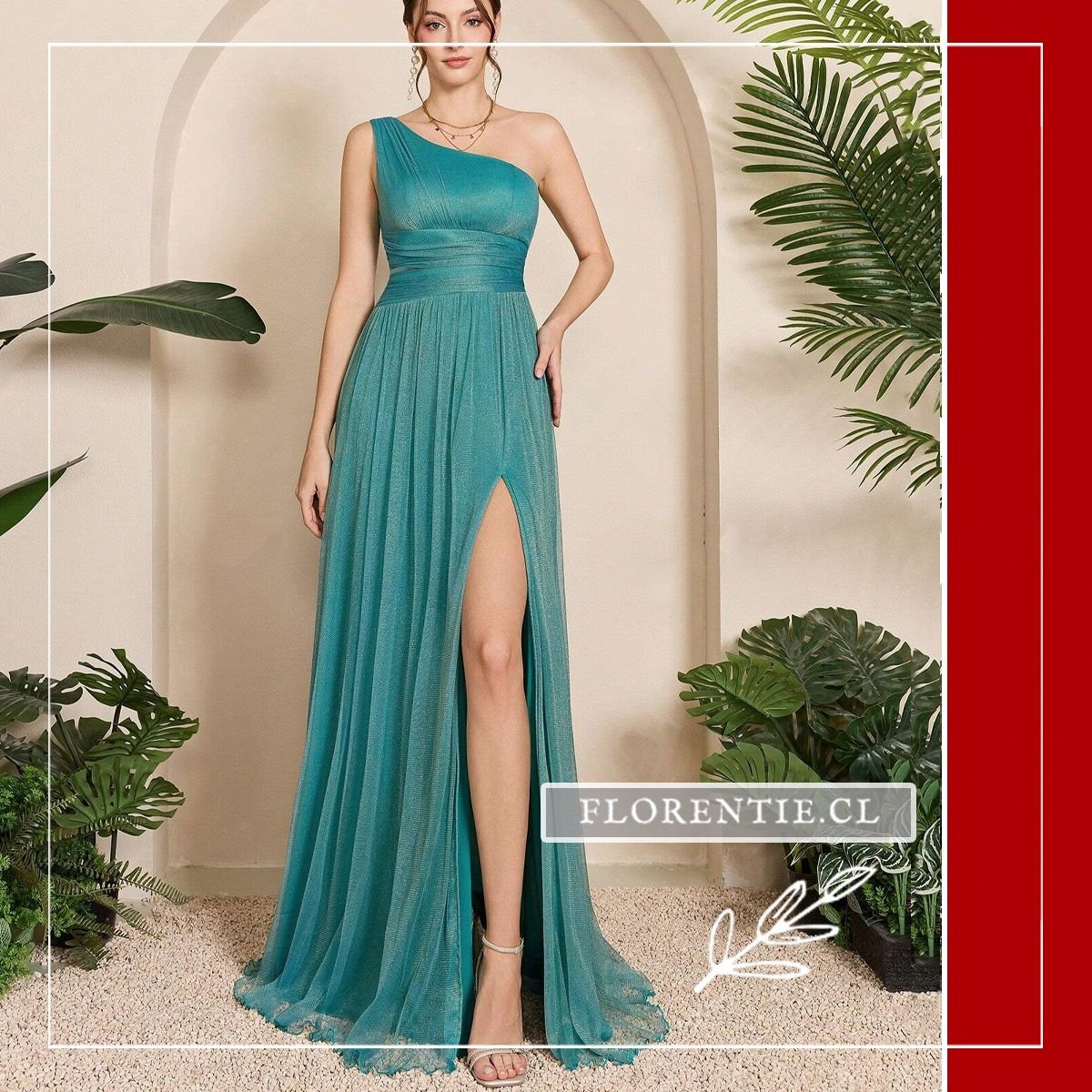 Vestido graduacion aguamarina