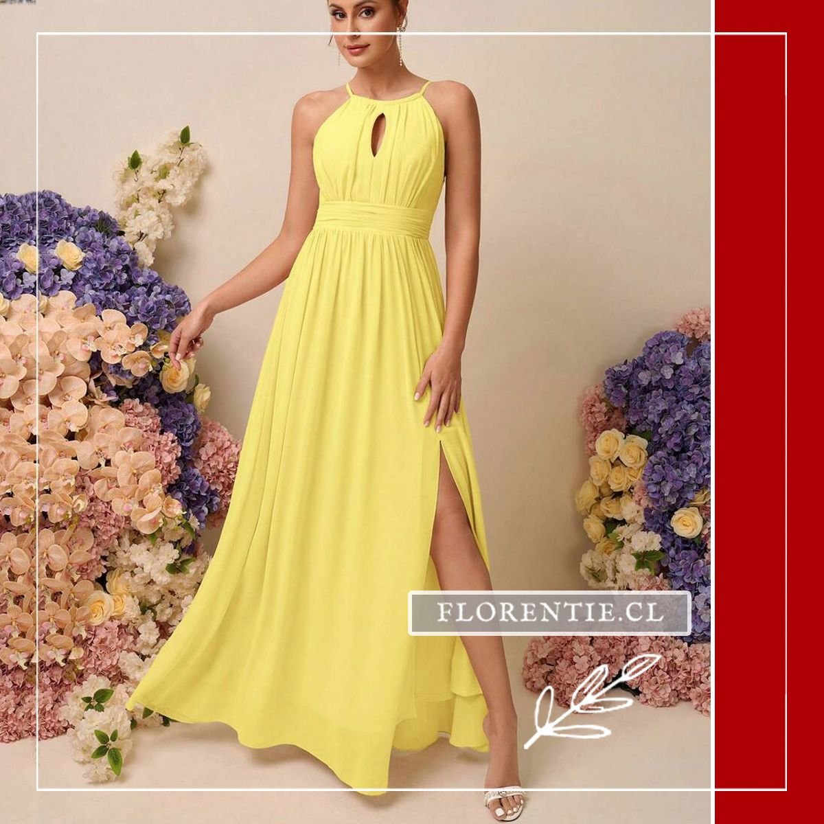 Vestido graduacion amarillo Giustina