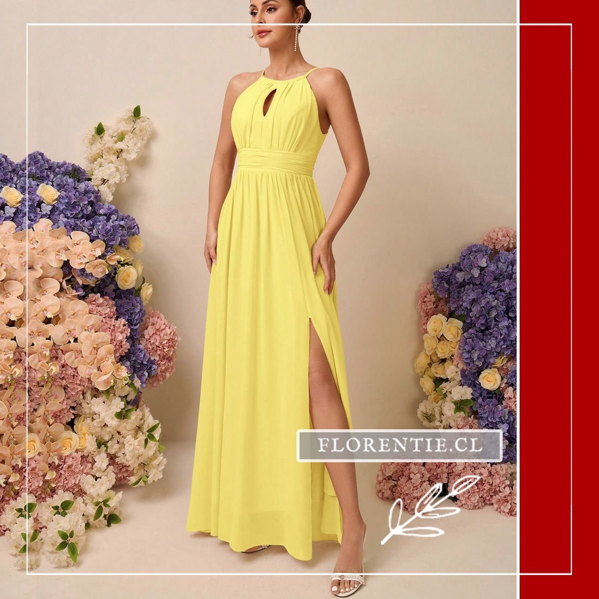 Vestido graduacion amarillo