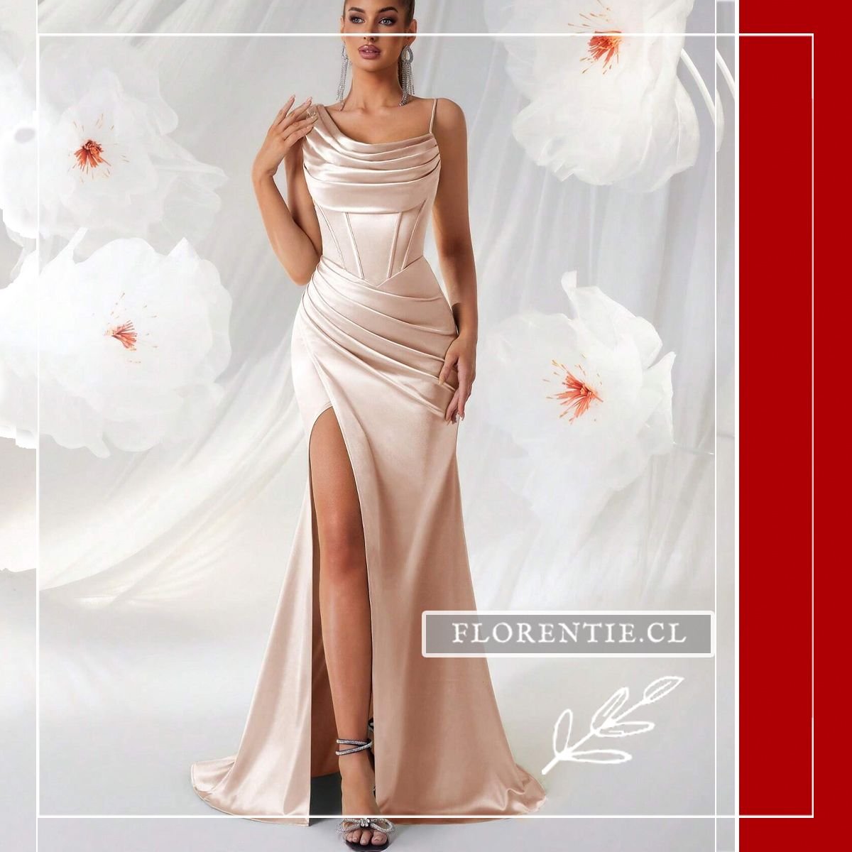 Vestido graduacion beige Marion