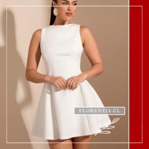 Vestido graduacion blanco corto Iva