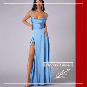 Vestido graduación celeste Emmy